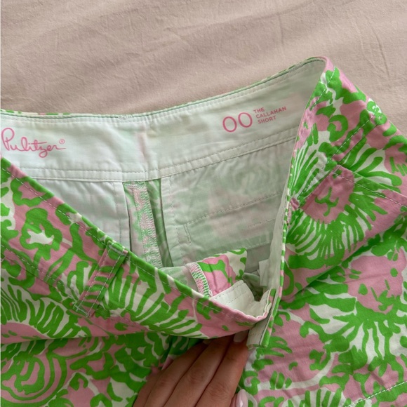 Lilly Pulitzer Green and Pink The Callahan Short - Picture 3 of 3
